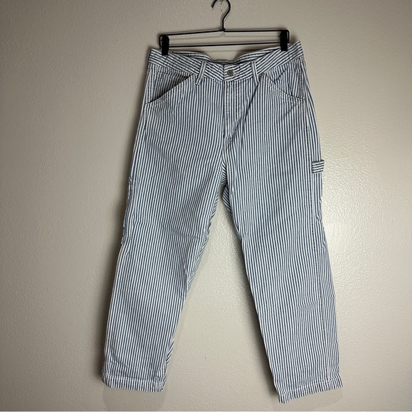 Levis Denim Striped Vintage Pants Size 34X29 - Picture 2 of 14